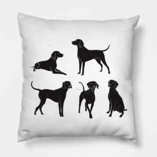 German dog silhoutte art design #5 Pillow