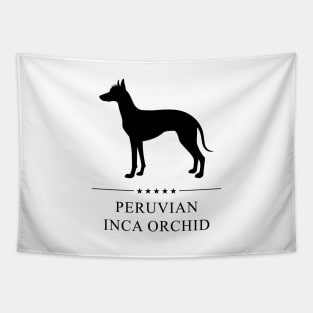 Peruvian Inca Orchid Black Silhouette Tapestry