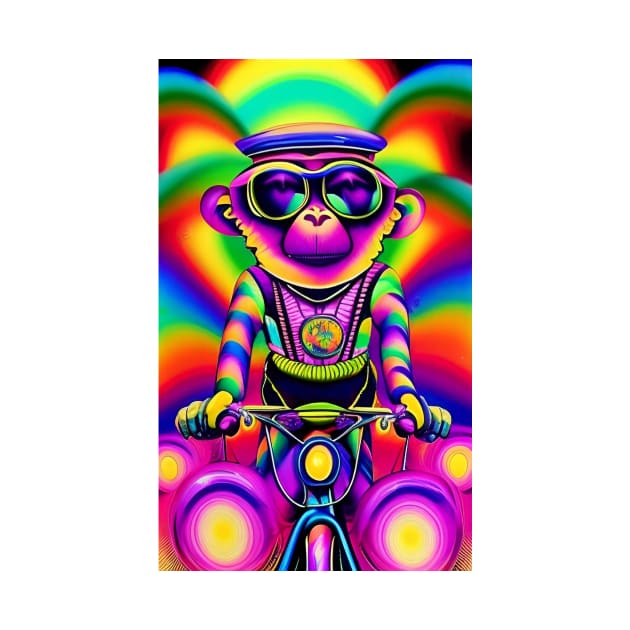 Monkey Riding Bike by ShopSunday