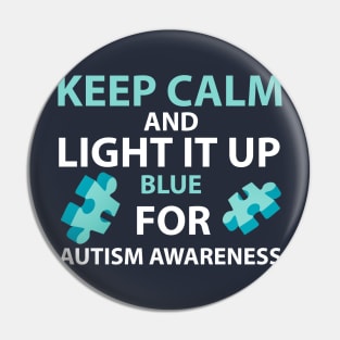 Autism Shirt Autism Awareness Shirt Keep Calm And Pin