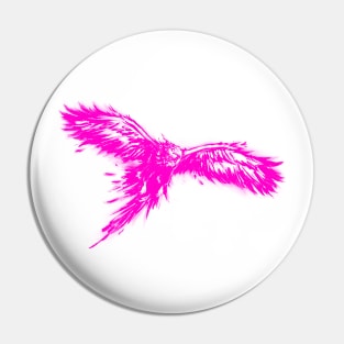 Phoenix, Mythical Firebird- Neon Pink Version Pin