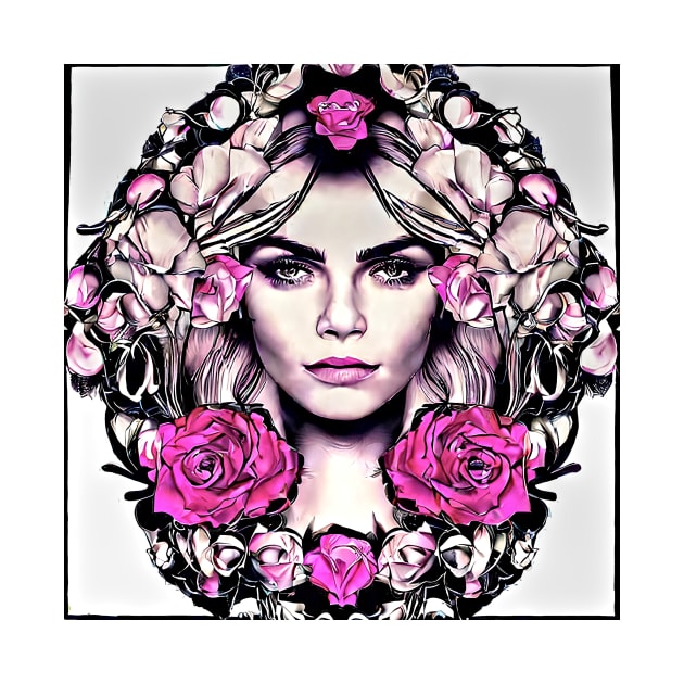 Cara with roses by bogfl