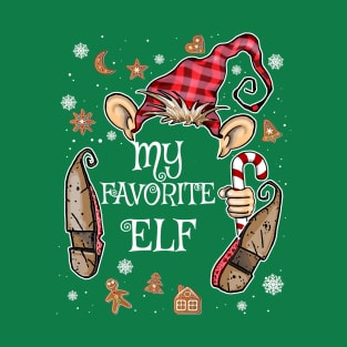 Cute My Favorite Elf Christmas Costume T-Shirt