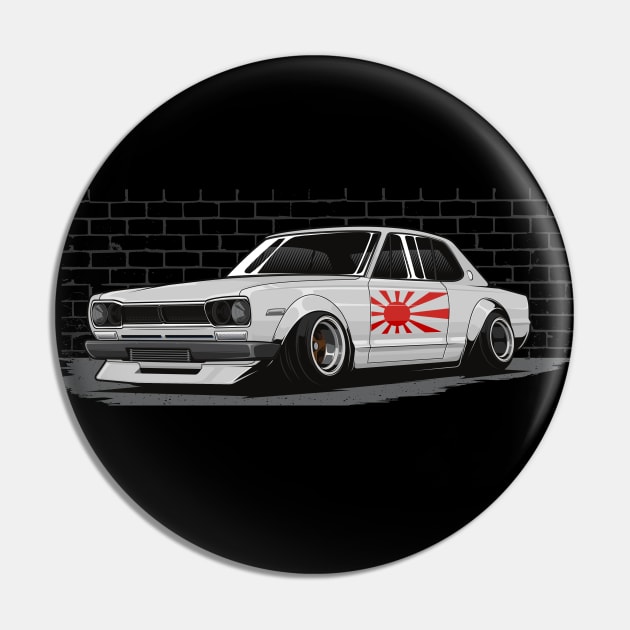 Hakosuka GT-R Skyline 2000 JDM Tuning Car Pin by Automotive Apparel & Accessoires