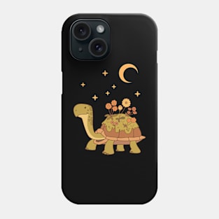 Tortoise with flowers on its back Phone Case