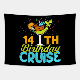 Funny 14th Birthday Cruise Tapestry