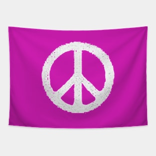 Retro 80's World Peace Symbol Tapestry