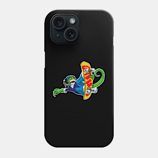 Skateboard lizard Phone Case