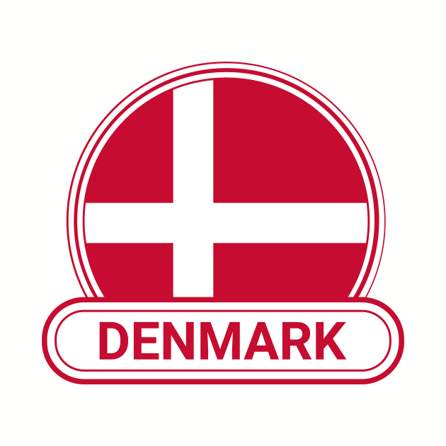 Denmark Country Badge - Denmark Flag by Yesteeyear