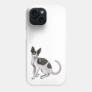 Cat - Cornish Rex - Black and White Phone Case