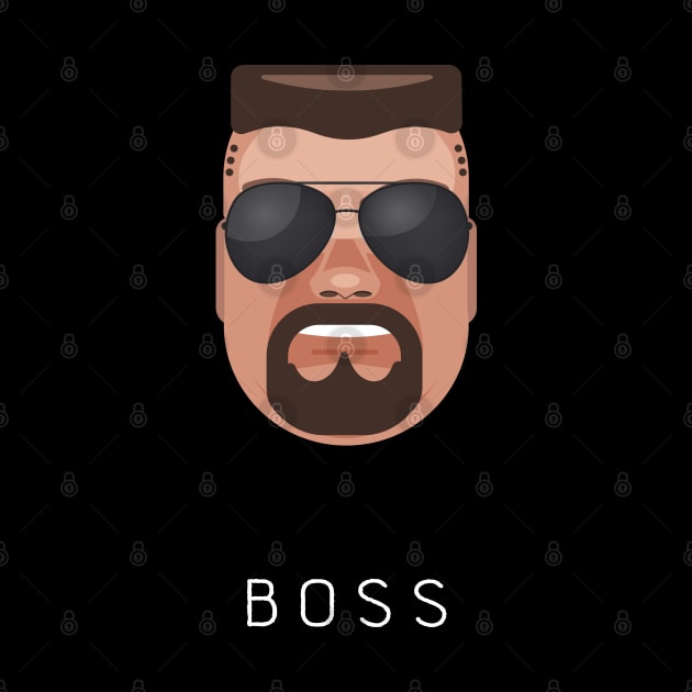 Big Bossman Head (with Text) by FITmedia