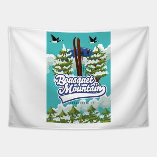 bousquet mountain massachusetts ski logo Tapestry