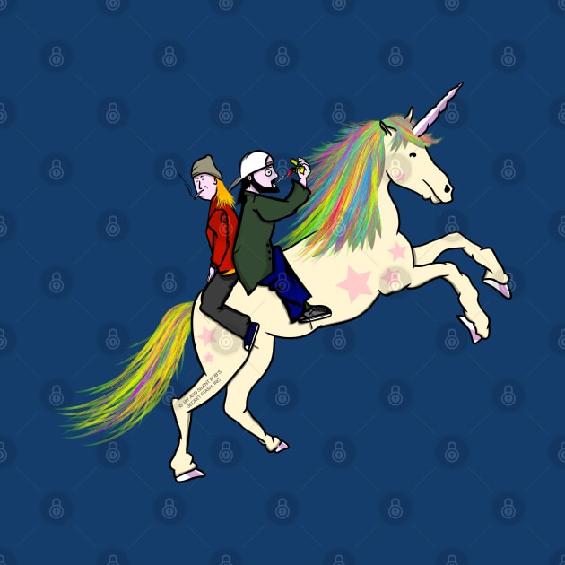 Jay and Silent Bob Unicorn by mailboxdisco