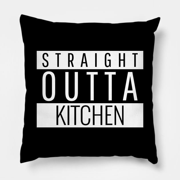 Straight Outta Kitchen Pillow by Live Together