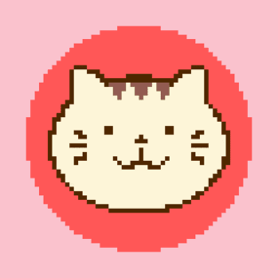 Cute Cat Pixel Art T-Shirt