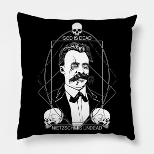 GOD IS DEAD. NIETZSCHE IS UNDEAD. Pillow