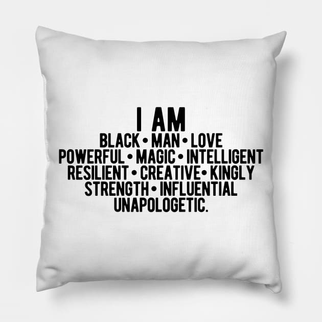 I AM A Strong Black Man | African American Pillow by UrbanLifeApparel