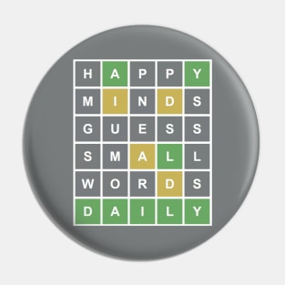 Happy Minds Guess Small Words Daily Pin
