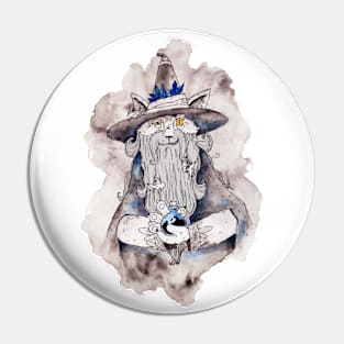 Cat wizard Pin