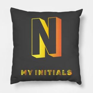 Letter N Letter Art Pillow