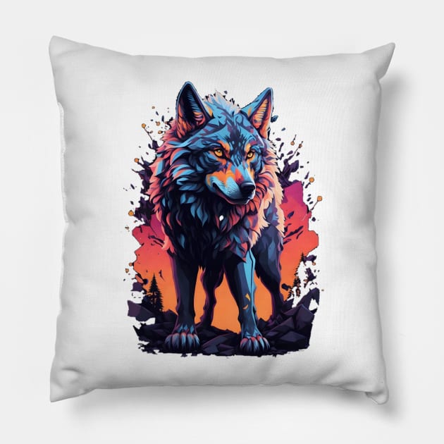 Wolf alone Pillow by hakim91