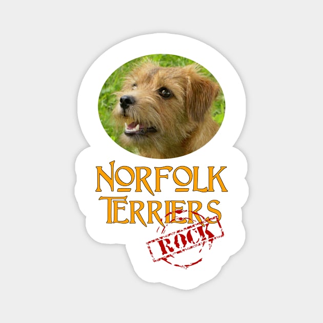 Norfolk Terriers Rock! Magnet by Naves