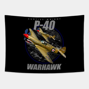 Curtiss P-40 Warhawk  USAF WW2 Fighter Aircraft Tapestry