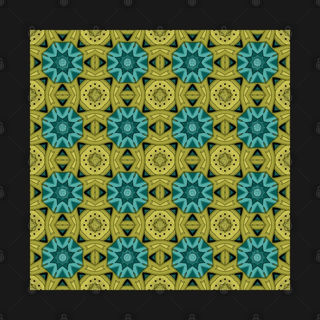 Tile Pattern, Ornate Check Print by lissantee