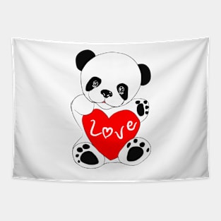 Panda love you Tapestry