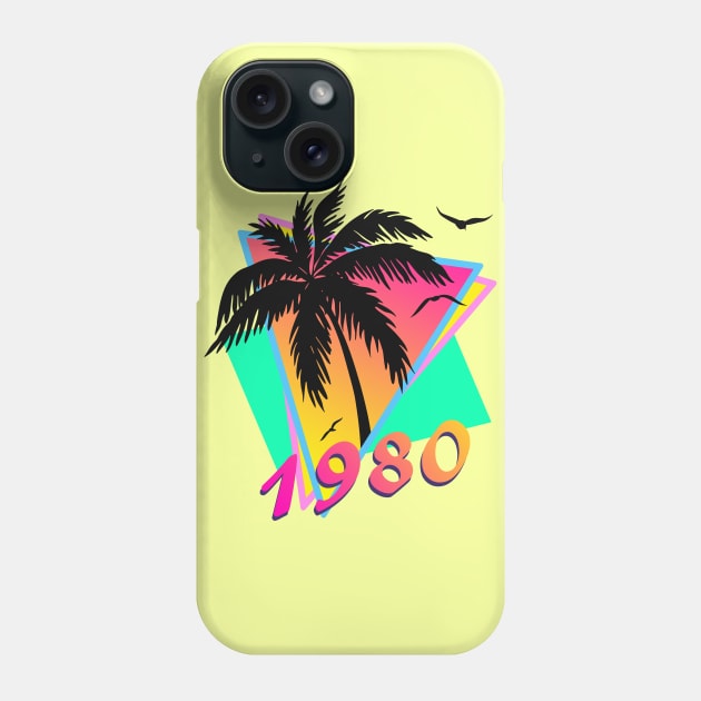 1980 Tropical Sunset Phone Case by Nerd_art