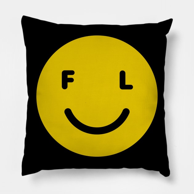 Florida State Smiley Face Pillow by goodwordsco