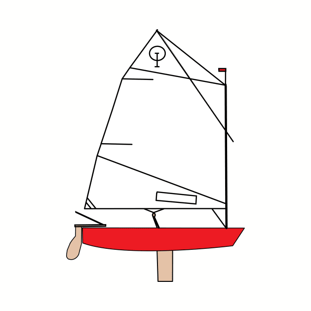 Optimist Sailing Dingy - Red by CHBB