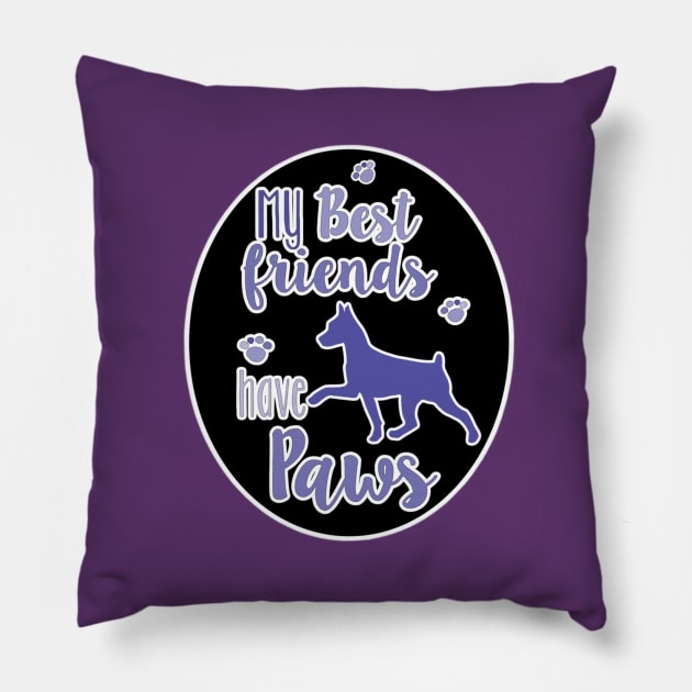 Miniature Pinscher Pillow by PB&J Designs