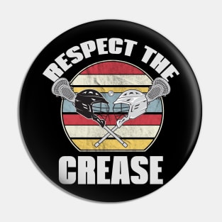 Respect The Crease Lacrosse Pin