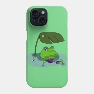 Tea Drinker Frog in the Pond Phone Case