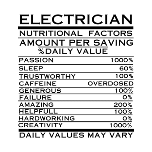 Electrician  Nutritional  Factors T-Shirt