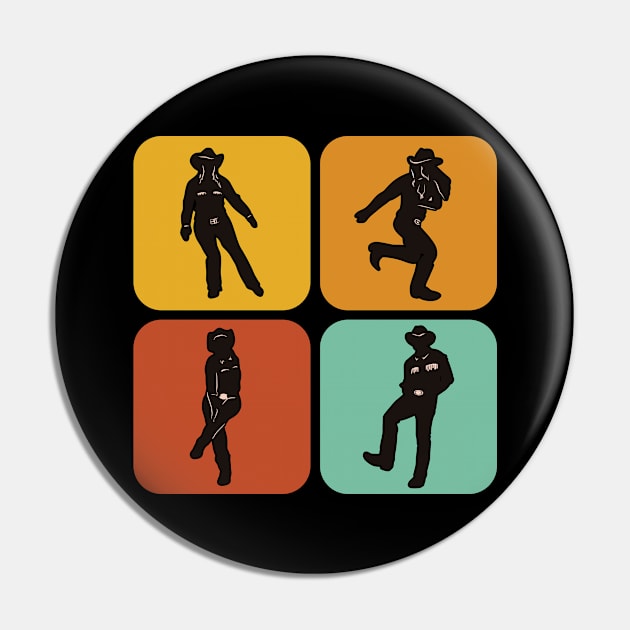 Retro Line Dancing I Country I Line Dance Pin by Shirtjaeger