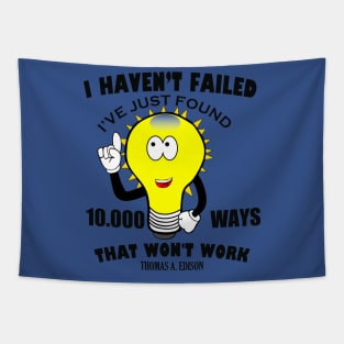 I haven't failed. Great Thomas Edison memorial Vintage. Tapestry