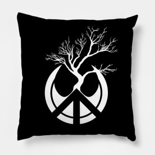 Art of Peace Gallery logo in white Pillow