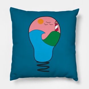 Sunset in a Lightbulb Pillow