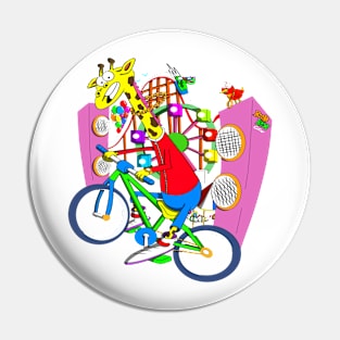 Giraffe BMX Circus Pin