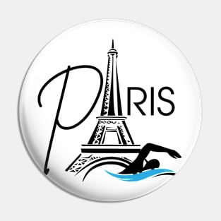 Paris summer sports swimming Pin