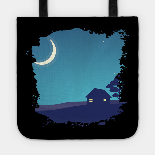 Night Scene Painting Cool Design Night Scene Background Tote
