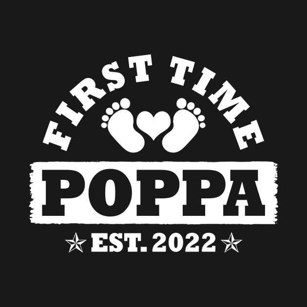 First Time Poppa Est 2022 Funny New Poppa Gift by Penda