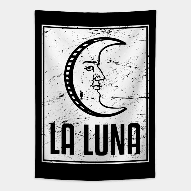 La Luna | Loteria Mexican Tarot Card Tapestry by Wizardmode