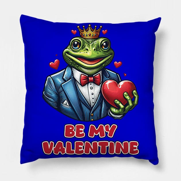 Frog Prince 45 Pillow by Houerd