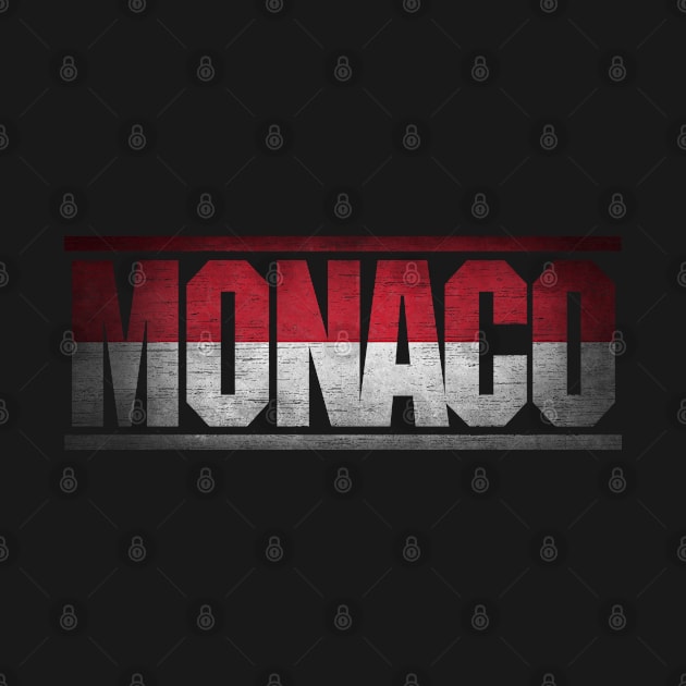 Monaco Retro Flag for Men Women Monaco National Pride by Henry jonh