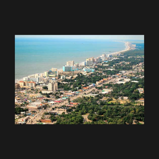 Aerial view of downtown Myrtle beach. by Carlosr1946