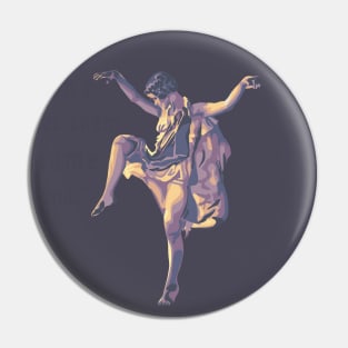 Isadora Duncan Portrait and Quote Pin