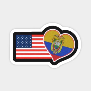 Ecuador T-Shirt USA Flag Ecuador Food Culture Magnet